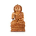 Buddha Statue - 10 x 5.5 Inches | Wooden Statue/ Buddha Idol Sitting On Flower Base/ Buddha Murti for Pooja - Wooden Murties