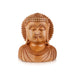 Buddha Bust Statue - 6 x 5 Inches | Wooden Statue/ Buddha Idol/ Buddha Murti for Pooja - Wooden Murties