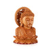 Buddha Bust Statue With Base - 6 x 5.5 Inches | Wooden Statue/ Buddha Idol/ Buddha Murti for Pooja - Wooden Murties