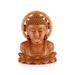 Buddha Bust Statue With Base - 8 x 7 Inches | Wooden Statue/ Buddha Idol/ Buddha Murti for Pooja - Wooden Murties