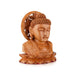 Buddha Bust Statue With Base - 8 x 7 Inches | Wooden Statue/ Buddha Idol/ Buddha Murti for Pooja - Wooden Murties