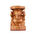 Chatter Ganesh Murti - 2.5 x 1.5 Inches | Wooden Statue/ Ganapati Idol/ Vinayagar Statue for Home Decor - Wooden Murties