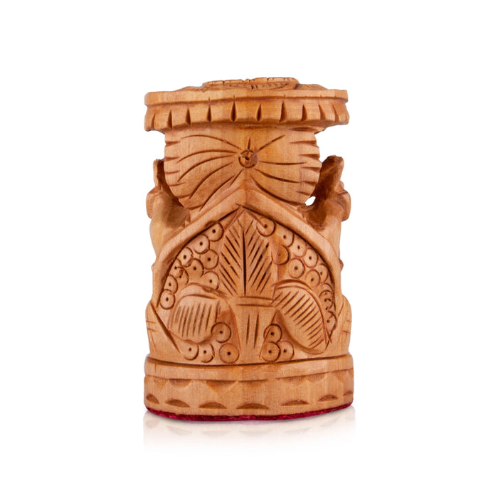 Chatter Ganesh Murti - 2.5 x 1.5 Inches | Wooden Statue/ Ganapati Idol/ Vinayagar Statue for Home Decor - Wooden Murties