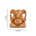 Big Ear Ganesh Murti - 4 x 4 Inches | Ganapati Idol/ Wooden Statue/ Vinayagar Statue for Home Decor - Wooden Murties