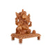 Ganesh Murti - 6 x 5.5 Inches | Wooden Statue/ Ganapati Idol Sitting On Chowki / Vinayagar Statue for Pooja - Wooden Murties