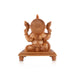 Ganesh Murti - 6 x 5.5 Inches | Wooden Statue/ Ganapati Idol Sitting On Chowki / Vinayagar Statue for Pooja - Wooden Murties