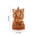 Ganesh Murti - 10 x 6.5 Inches | Wooden Statue/ Ganapati Idol Sitting On Kamal Base/ Vinayagar Statue for Pooja - Wooden Murties