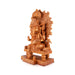 Ganesh Murti Sitting On Chowki - 12 x 8 Inches | Wooden Statue/ Sitting Vinayaka Statue/ Ganpati Murti for Pooja - Wooden Murties