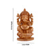 Ganesh Murti - 10 x 6 Inches | Vinayagar Statue/ Wooden Statue/ Flat Ganpati Statue for Pooja - Wooden Murties