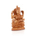Saraswati Murti - 6 x 4.5 Inches | Wooden Statue/ Sitting Saraswati Idol for Pooja - Wooden Murties