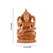 Saraswati Murti - 6 x 4.5 Inches | Wooden Statue/ Sitting Saraswati Idol for Pooja - Wooden Murties