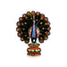 Chatter Peacock Statue - 3 x 3 Inches | Painted Peacock Idol/ Wooden Statue for Home Decor - Table Stand Accessories