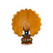 Chatter Peacock Statue - 3 x 3 Inches | Painted Peacock Idol/ Wooden Statue for Home Decor - Table Stand Accessories