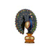 Chatter Peacock Statue - 8 x 6 Inches | Painted Peacock Idol/ Wooden Statue for Home Decor - Table Stand Accessories