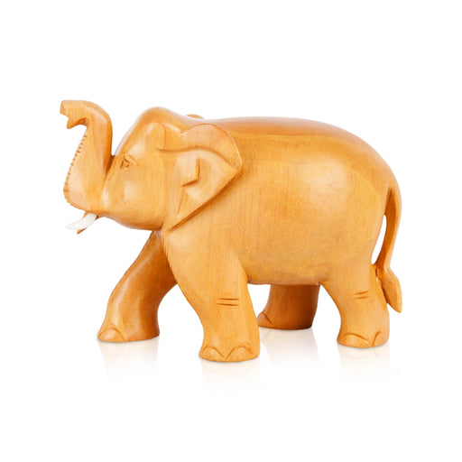 Elephant Statue - 3 x 4.5 Inches | Trunk Up Elephant Figurine/ Elephant Murti for Home Decor - Table Stand Accessories