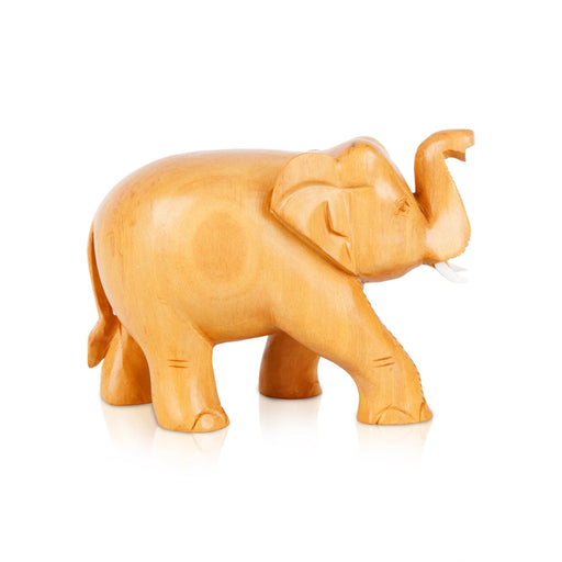 Elephant Statue - 3 x 4.5 Inches | Trunk Up Elephant Figurine/ Elephant Murti for Home Decor - Table Stand Accessories