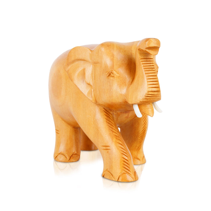 Elephant Statue - 3 x 4.5 Inches | Trunk Up Elephant Figurine/ Elephant Murti for Home Decor - Table Stand Accessories