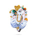 Ganesh Murti Wall Hanging - 11 x 7 Inches | Painted Vinayaka Statue Wall Hanger/Metal Ganpati Murti Wall Decor - Wall Hanging