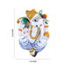 Ganesh Murti Wall Hanging - 11 x 7 Inches | Painted Vinayaka Statue Wall Hanger/Metal Ganpati Murti Wall Decor - Wall Hanging