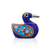 Duck Figurine - 1.5 x 2 Inches | Blue Colour Painted Duck Statue/ Metal Duck Sculpture for Home Decor - Table Stand Accessories