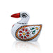 Duck Figurine - 1.5 x 2 Inches | White Colour Painted Duck Sculpture/ Metal Duck Statue for Home Decor - Table Stand Accessories