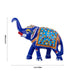 Trunk Up Elephant Statue - 3 x 4 Inches | Metal Elephant Idol/ Painted Elephant Sculpture for Home Decor - Table Stand Accessories