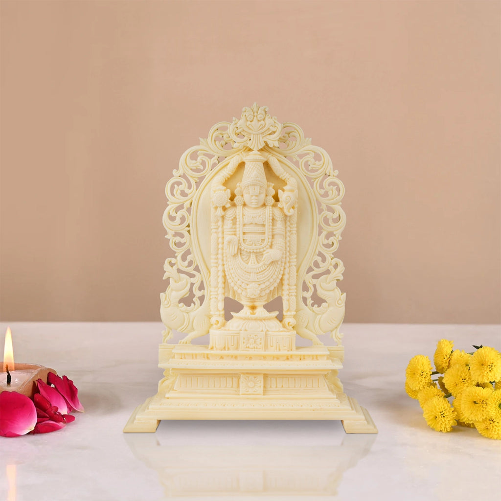 Balaji Murti - 8 x 6 Inches | Wooden Statue/ Balaji Idol/ Balaji Statue for Pooja