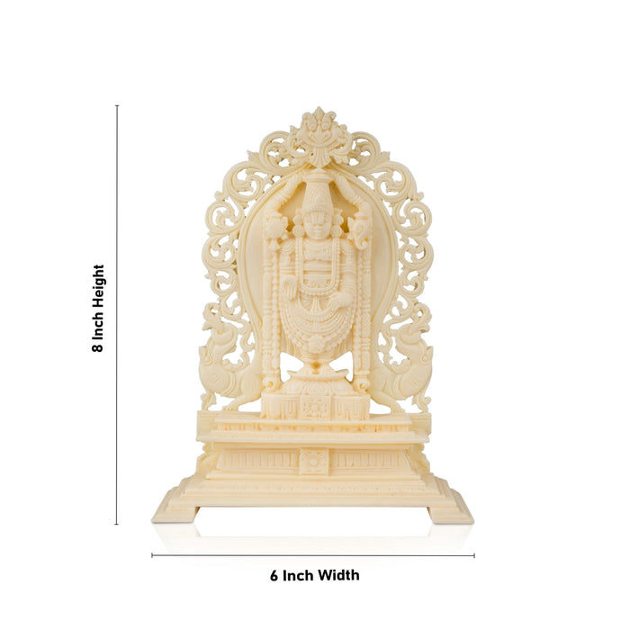 Balaji Murti - 8 x 6 Inches | Wooden Statue/ Balaji Idol/ Balaji Statue for Pooja