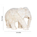 Elephant Statue - 10 x 12 inches | Bone Antic Finsh/ Carving Design Elephant Idol / Elephant Sculpture For Home Decor - Table Stand Accessories