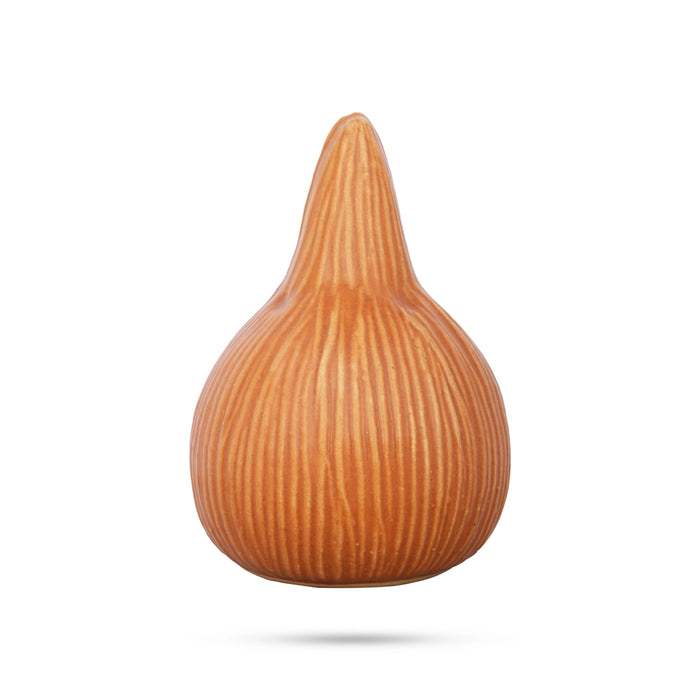 Agal Vilakku - 5 x 3.5 Inches | Coconut Shape Ceramic Lamp/ Karthik Deep for Pooja