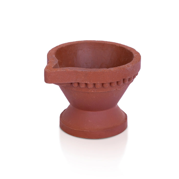Kartik Deepam With Base - 1.5 x 1.75 Inches | Agal Vilakku/ Clay Deepam/ Agal Lamp For Festival Lighting - Karthik Deep