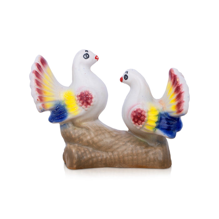 Dove Bird - 4 x 5 Inches | Bird Figurine/ Ceramic Dove Sculpture for Home Decor/ 280 Gms Approx