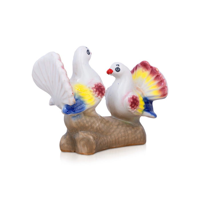 Dove Bird - 4 x 5 Inches | Bird Figurine/ Ceramic Dove Sculpture for Home Decor/ 280 Gms Approx