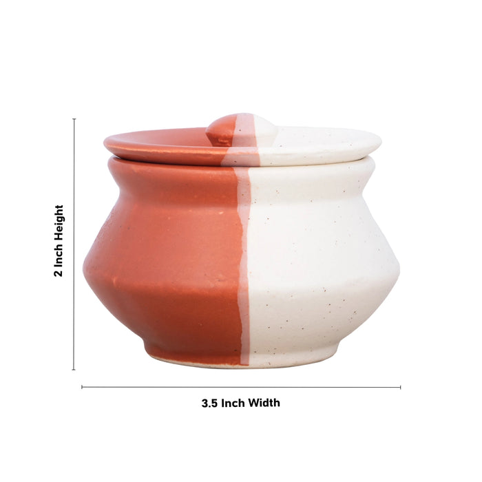 Jar with Lid - 2 x 3.5 Inches | Ceramic Storage Jar/ Storage Container/ Storage Box for Home Decor - Kitchen