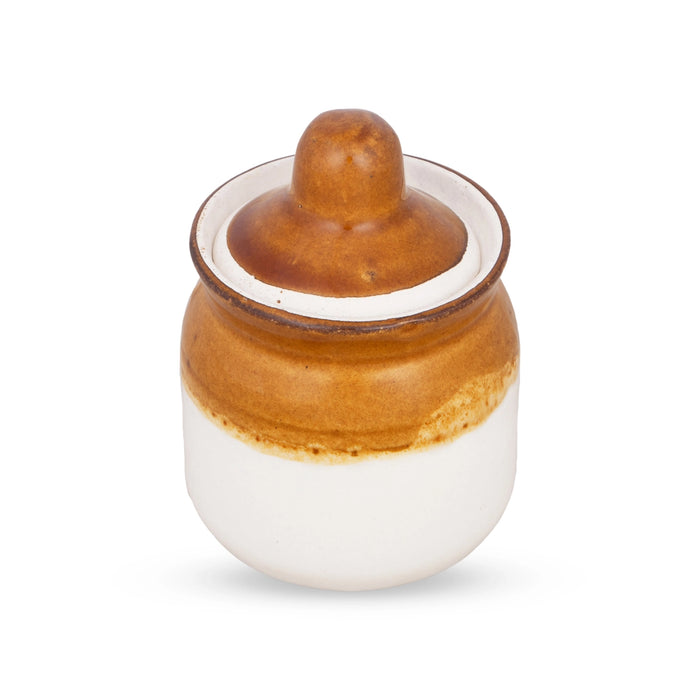 Jar with Lid - 2.5 x 2.5 Inches | Ceramic Storage Jar/ Storage Container/ Storage Box for Home Decor - Kitchen