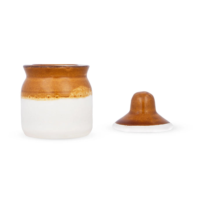 Jar with Lid - 2.5 x 2.5 Inches | Ceramic Storage Jar/ Storage Container/ Storage Box for Home Decor - Kitchen