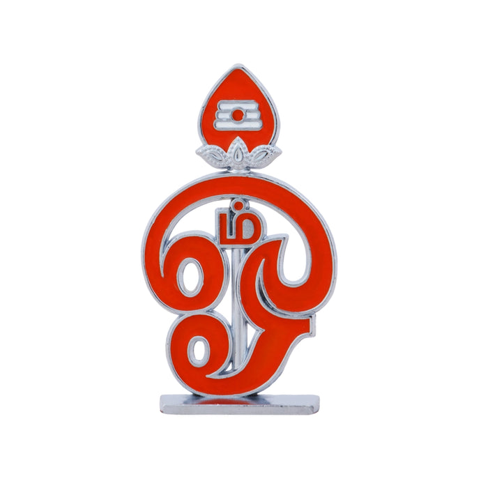 Tamil Om With Vel - 2.5 x 1.5 Inches | Murugan Om Vel/ Vel With Stand for Car Decor