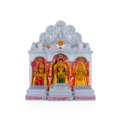 Mumbai Maha Lakshmi Murti - 6 x 4.5 Inches | Marble Dust Mahalakshmi Idol / Mahalaxmi Statue For Home & Pooja