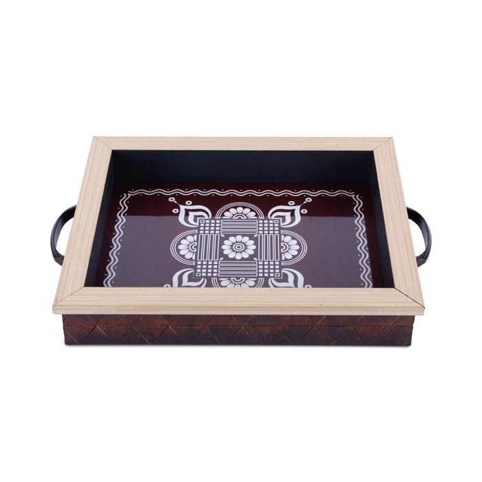 Wooden Tray with Handle - 2.5 x 8 Inches | Wooden Serving Tray/ Picture Tray for Home Decor & Gifting