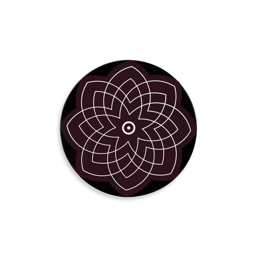 Rangoli Design Manai Palagai - 1.25 X 6 Inches | Round Shape Pooja Chowki/ Wooden Bajot/ Patla For Pooja - Pooja Aasan & Bajot & Pooja Mat