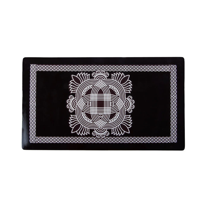 Manai Palagai - 4 x 21 x 12 Inches | Mata Ki Chowki/ Wooden Patla/ Rangoli Design Bajot for Pooja - Pooja Aasan & Bajot & Pooja Mat