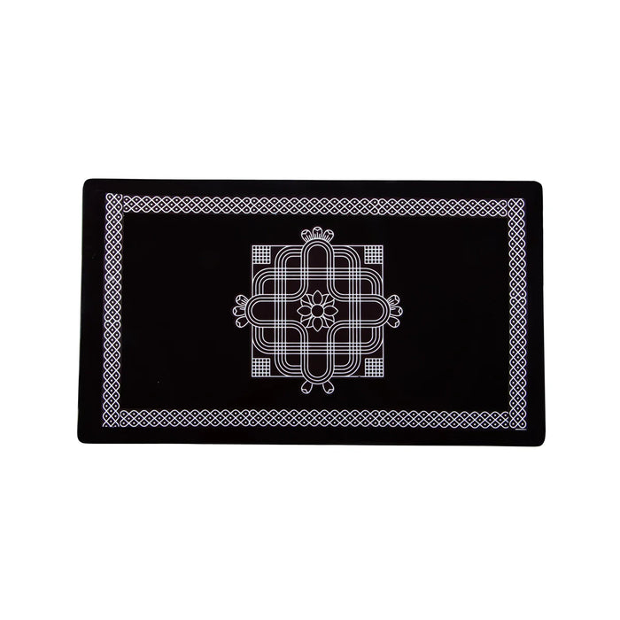 Manai Palagai - 4 x 21 x 12 Inches | Mata Ki Chowki/ Wooden Patla/ Rangoli Design Bajot for Pooja - Pooja Aasan & Bajot & Pooja Mat