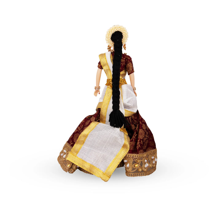 Decorated Doll Plastic Golu Bommai - 7 x 3 Inches | Giri Golu Doll/ Navaratri Golu Bomma/ Gombe/ Bommai