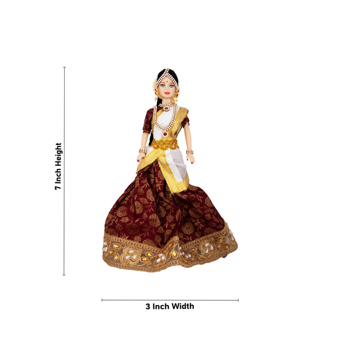 Decorated Doll Plastic Golu Bommai - 7 x 3 Inches | Giri Golu Doll/ Navaratri Golu Bomma/ Gombe/ Bommai