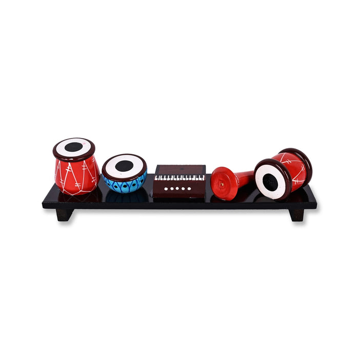 Musical Instrument Display - 2.5 X 10 Inches | Decorative Showpiece/ Wooden Toy For Tabletop Display - Table Stand Accessories