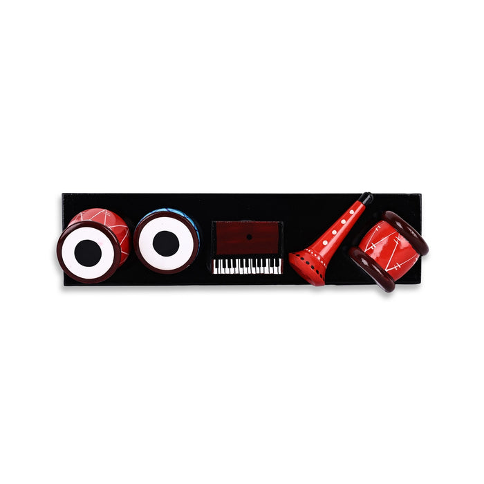 Musical Instrument Display - 2.5 X 10 Inches | Decorative Showpiece/ Wooden Toy For Tabletop Display - Table Stand Accessories