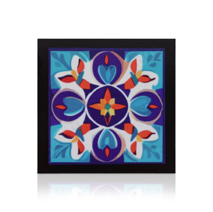 Square Manai - 1 x 4 Inches | Rangoli Chowki / Wooden Bajot / Aasan for Pooja
