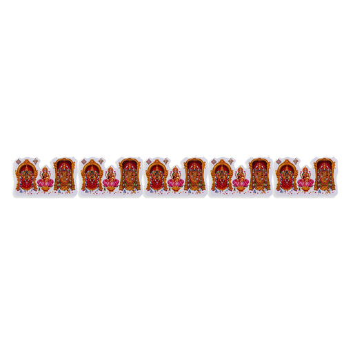 Lakshmi Balaji wall sticker - 2.25 x 3.5 Inches | 5 pcs / God Sticker For home decor, office Spaces & Door - 