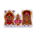 Lakshmi Balaji wall sticker - 2.25 x 3.5 Inches | 5 pcs / God Sticker For home decor, office Spaces & Door - 