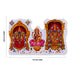 Lakshmi Balaji wall sticker - 2.25 x 3.5 Inches | 5 pcs / God Sticker For home decor, office Spaces & Door - 